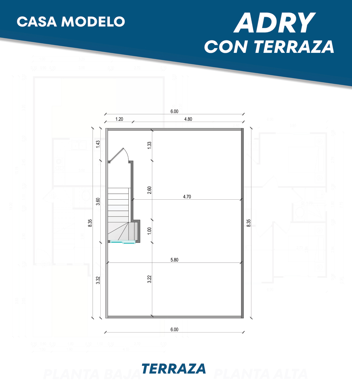 Area de construcción: 85m2
